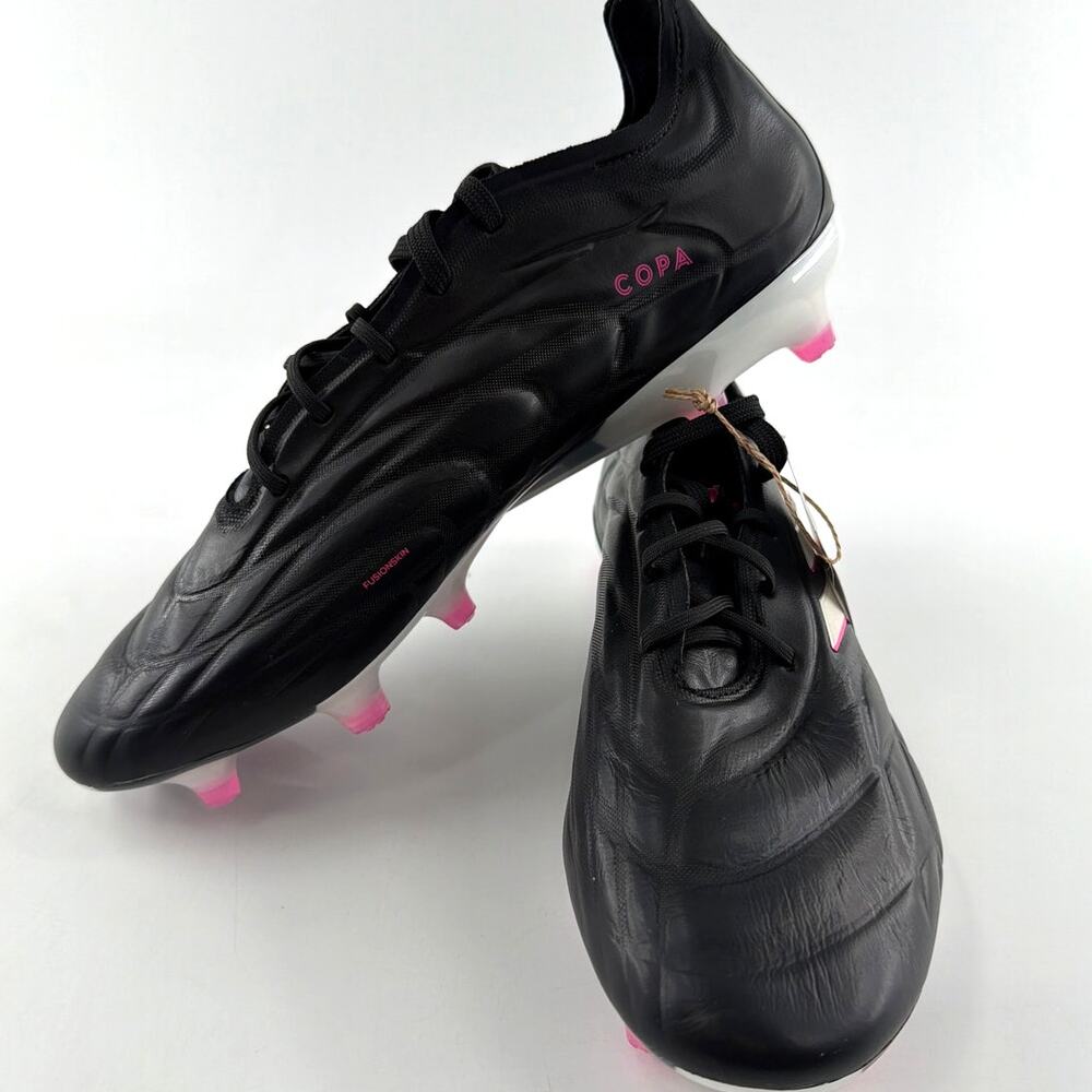 Adidas Unisex Core Black Pink 2 Copa Pure.1 Firm Ground Boots Size M 9.5 W 10.5 - Picture 10 of 12